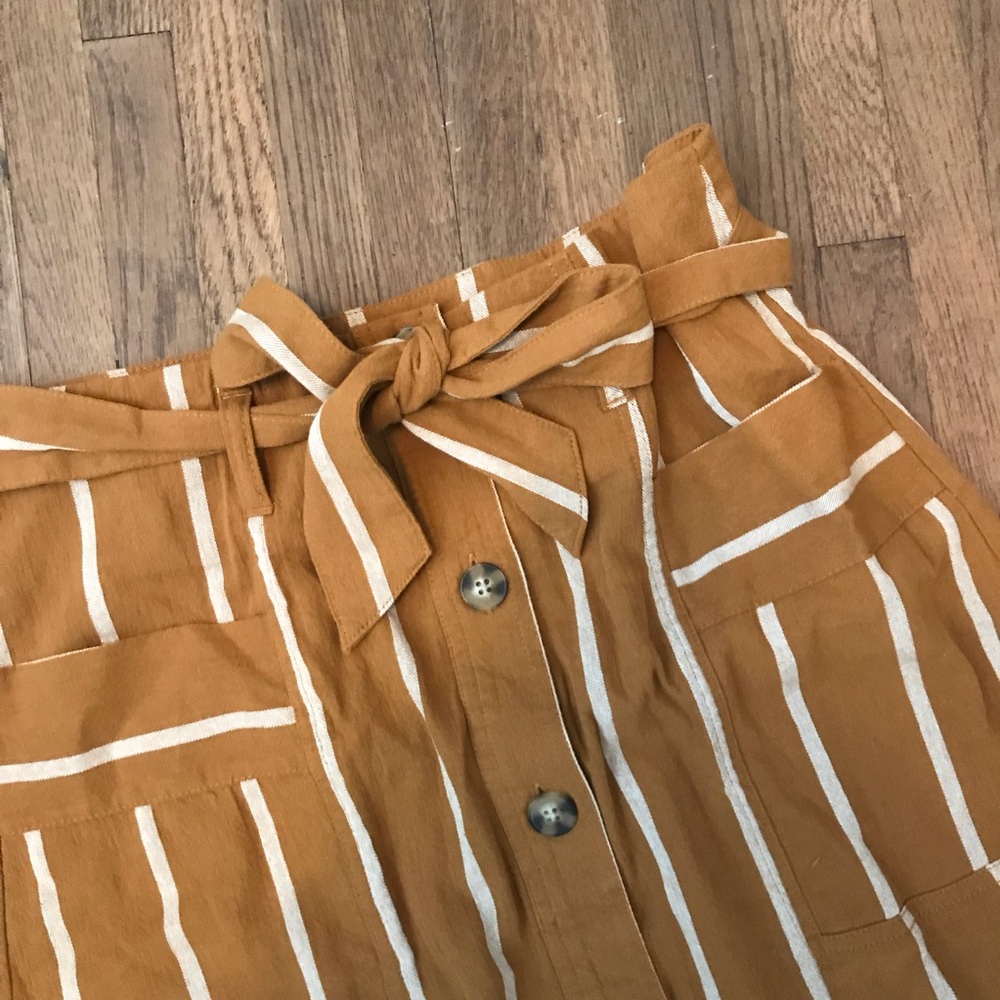 Cute Trendy Button Up Midi Skirt